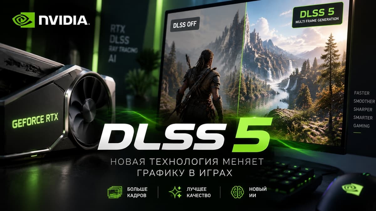 NVIDIA выпустила DLSS 5: новая технология меняет графику в играх